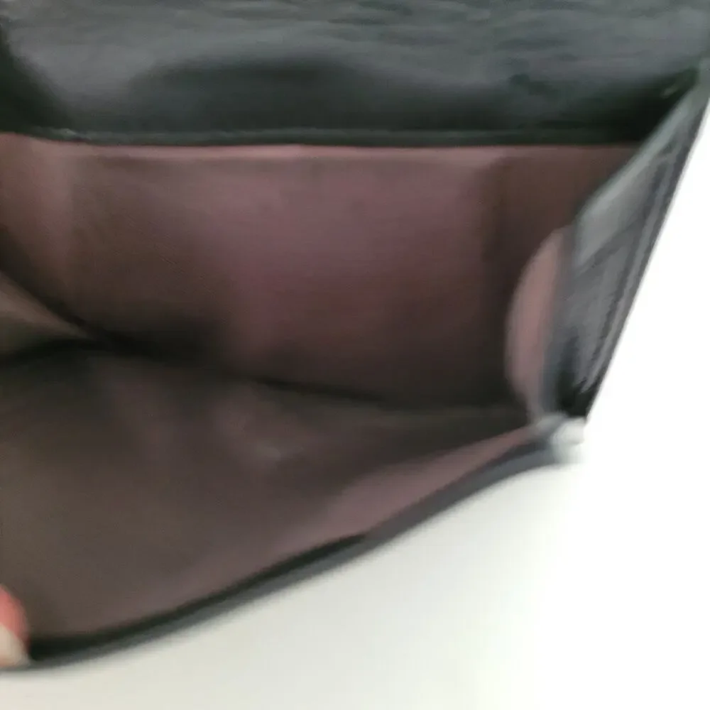 See By Chloe Card Bill Coin Wallet Logo Medium Leather Black Compact Designer‎
